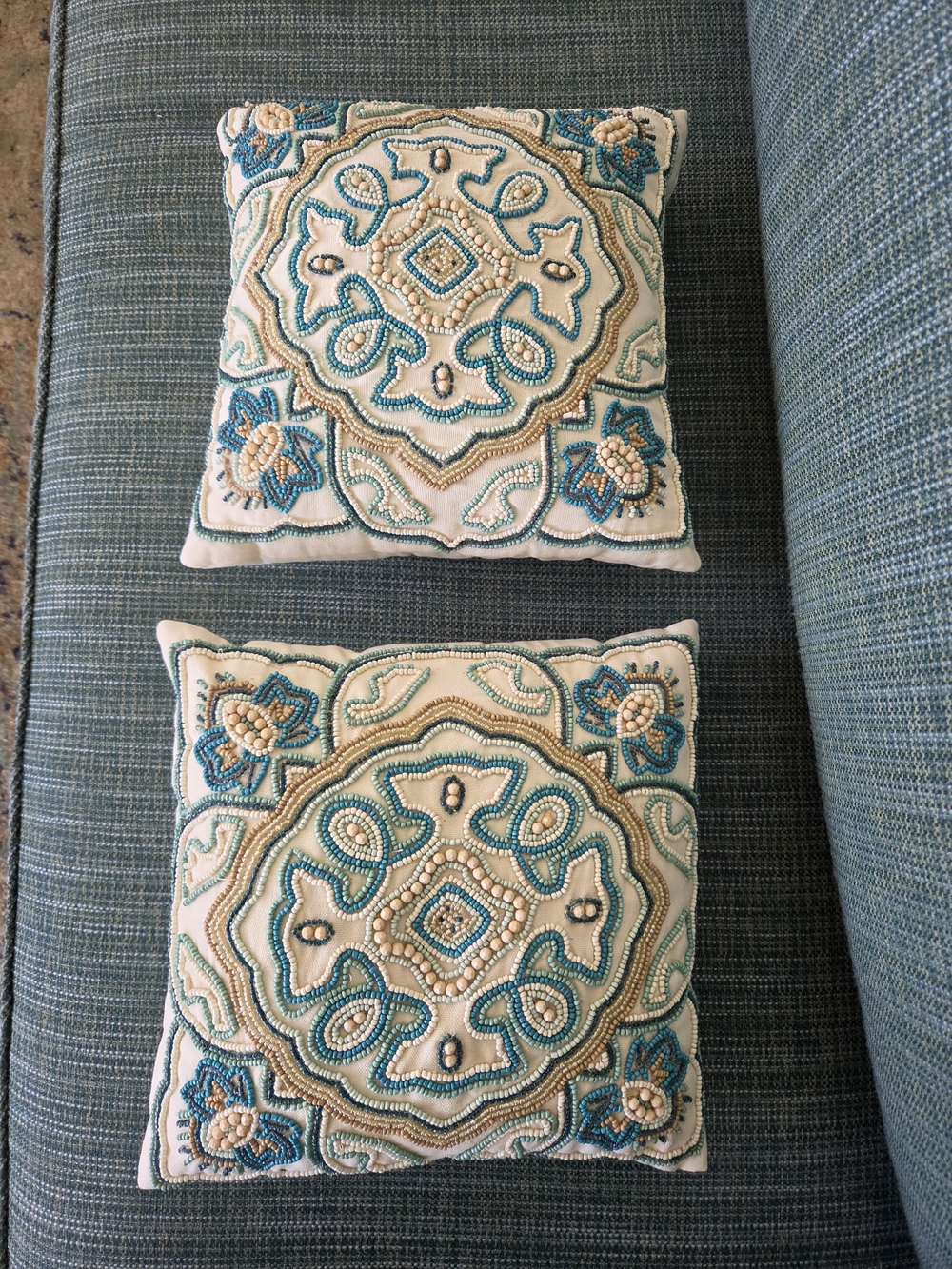 Set Of 2-Beaded Pillows - Picture 5 of 6